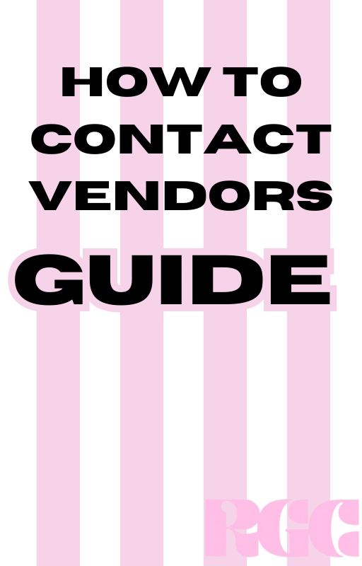 How To Contact Vendors